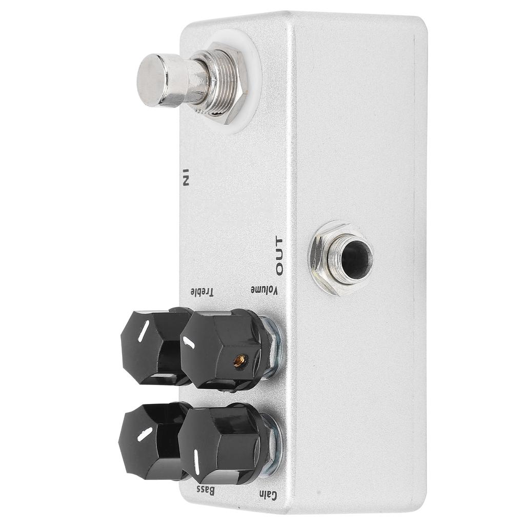 Effect Pedal Mini Full Metal 4 Functions Knobs Overdrive Pedals for Electric Guitar Bass