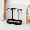 Plastic Jewelry Stand Space Saving Black Jewelry Organizer White Multifunctional Jewelry Display Stand Desktop Use