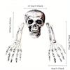 Skeleton Bones Prop Ground Breaking Scary Halloween Decoration Human Skull Party