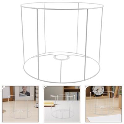 Lamp Shade Frame E27 DIY Industrial Metal Lampshade Frame Pendant Light Rustic Wire Lampshade Holder Cage Farmhouse Hanging Bulb