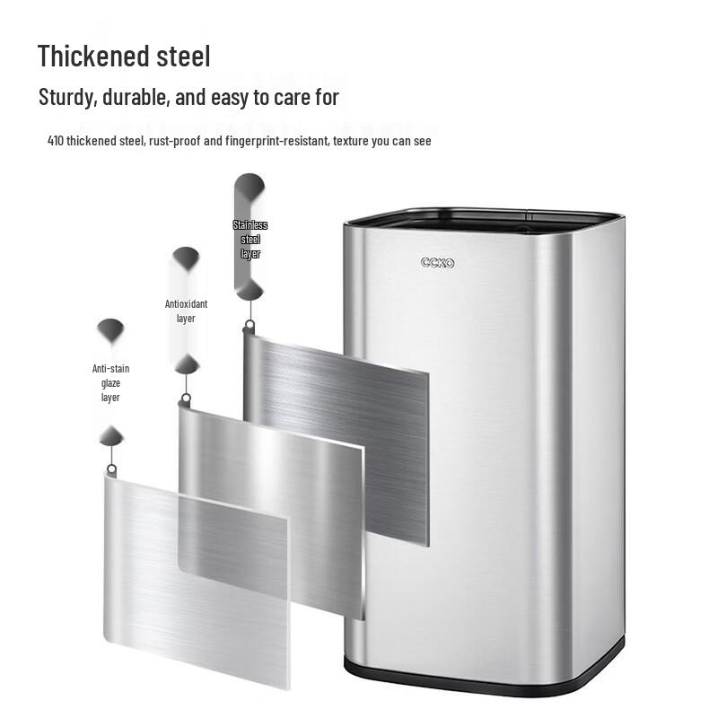 CCKO Lidless Double-Layer Trash Can