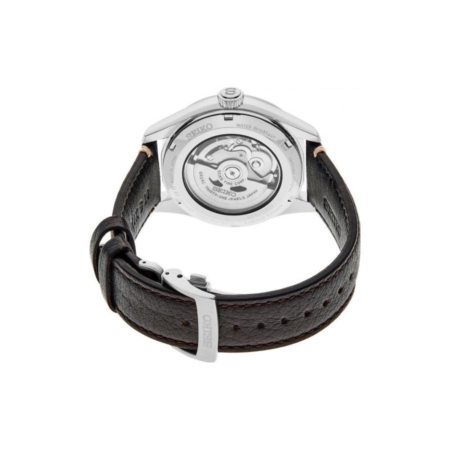 SEIKO Automatic Mechanical Movement Cow Leather Strap Watch Men's Watches Green Dial SPB295J1