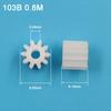 10T 0.8M Spur Gear OD=9.6mm 10 Teeth Customize Hole 3mm 3.17mm 5mm Plastic POM Pinion 103B 105A