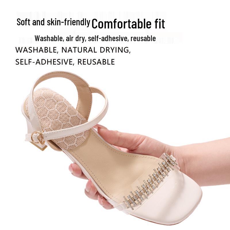 Invisible Silicone Anti-Slip Height Boost Heel Pads - Soft, Breathable & Shock Absorbing