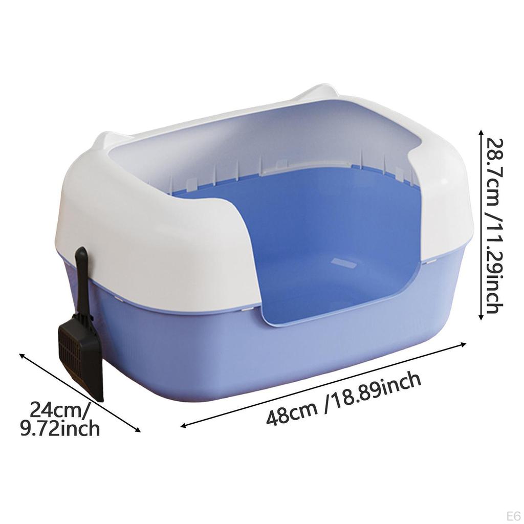 Cat Litter Box Cleaning Basin Portable Removable High Sided Anti Splashing Toilet for Indoor