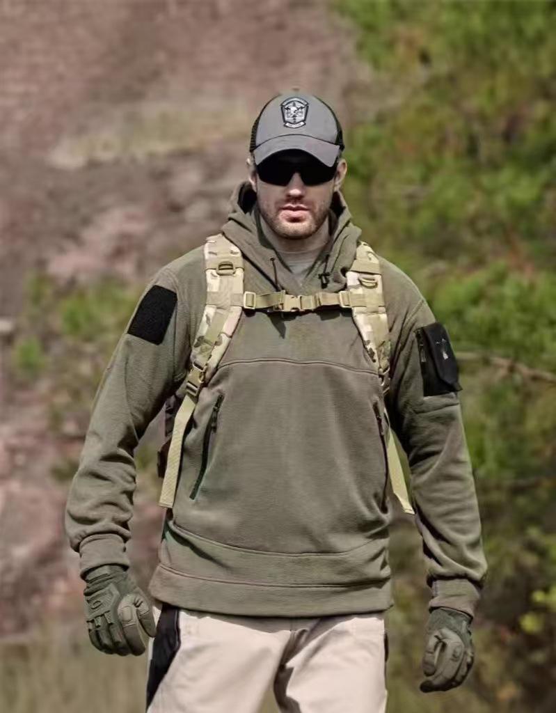 2025 Men's Tactical Hooded Fleece Sweatshirt for Fall/Winter
