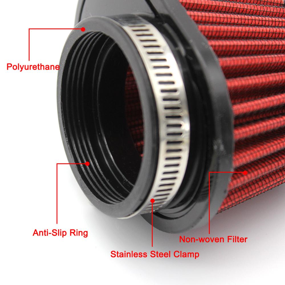 R-EP Motorcycle Air Filter 60mm 55mm 51mm Universal for Motor Car Minibike Cold Air Intake High Flow Cone Filter UN073