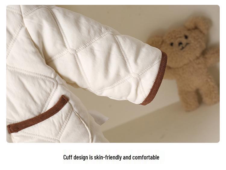 Infant Winter Fleece Lined Top & Pants Set: Thick Warm Outdoor Romper