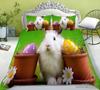 3D Easter Bedding Set Rabbit Down Duvet Cover 2/3 Pieces DE135 * 200 Animal Print Single Double Bed Soft Zipper Home Textile