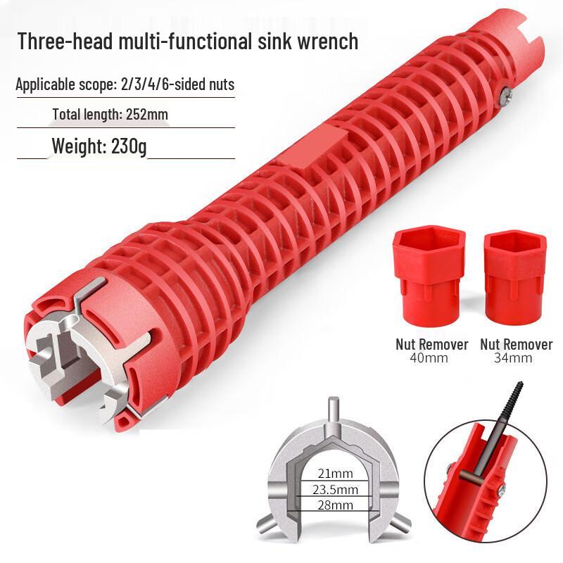WEDO 8-in-1 Multifunction Plumbing Wrench CN plug (adapter included)