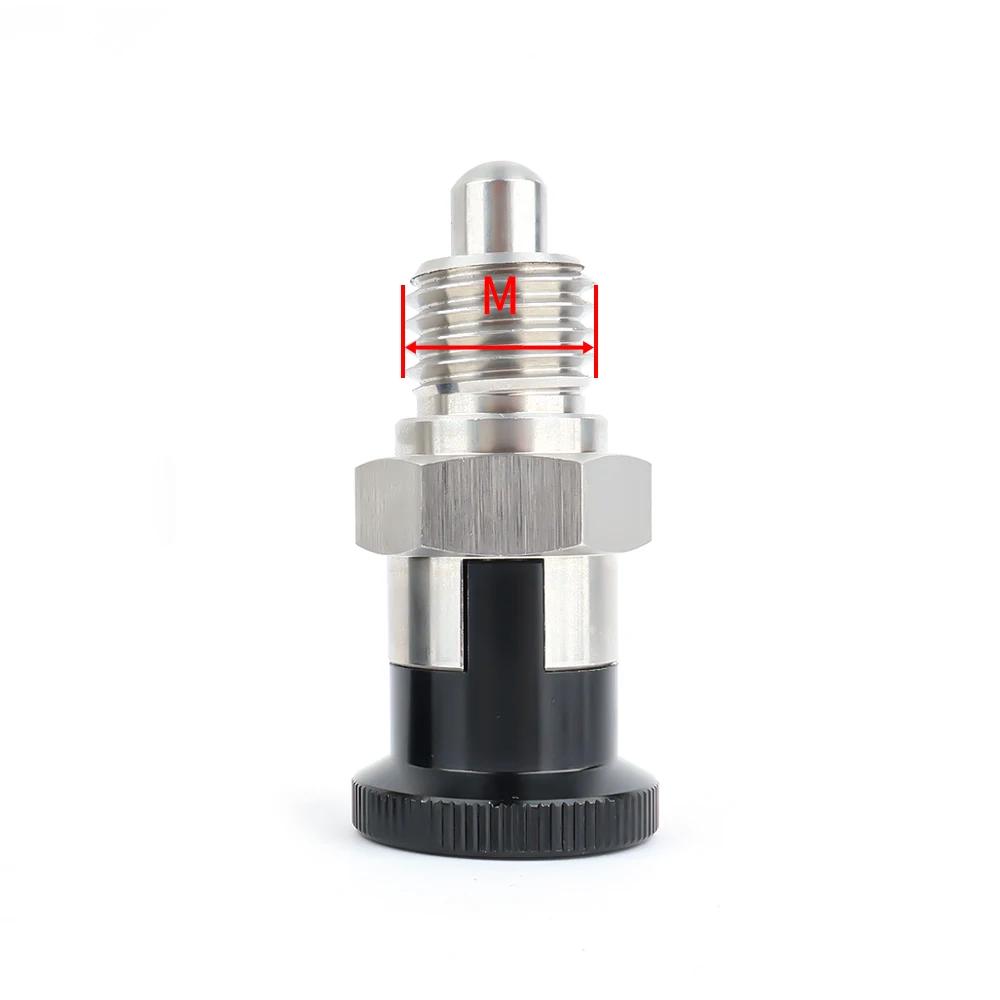 M10-M20 Return Type/Self Locking Spring Plungers Aluminum Knob Retractable Spring Loaded Carbon Steel/Stainless Steel Body Indexing Plungers