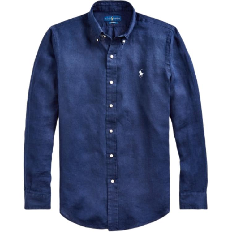 

Polo Ralph Lauren Рубашка мужская льняная с длинным рукавом и вышивкой логотипа Pony 710738072-001 S