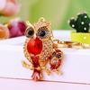 Owl Crystal Keyring Charm Pendant Handbag Purse Bag for Key Ring Chain Keychain