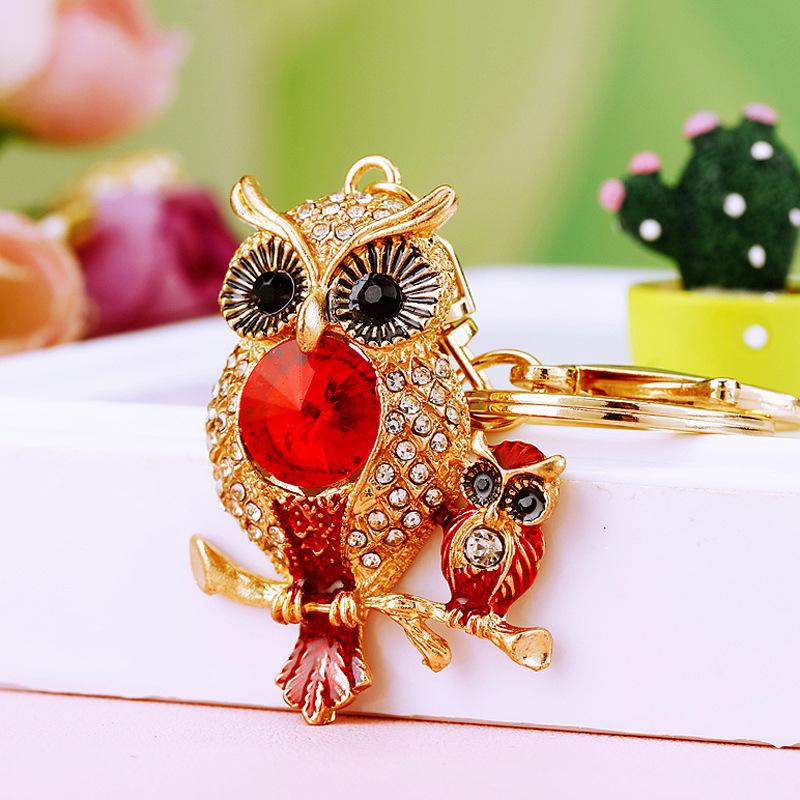 Кристальный брелок-подвеска в виде совы для сумки, кошелька, для цепочки для ключей