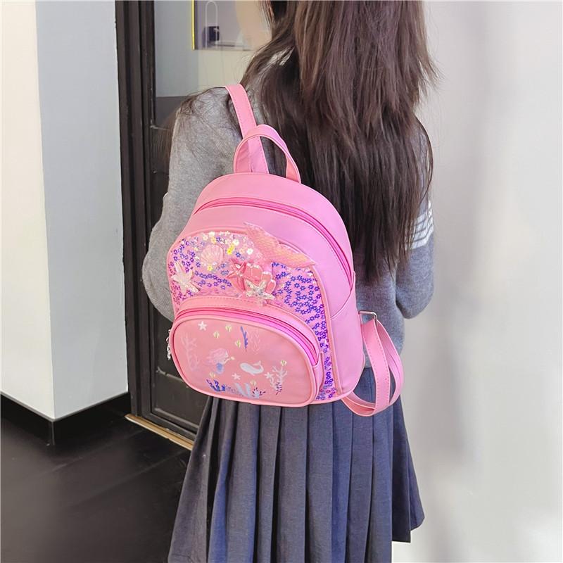 Backpack Kids Mermaid With With Shell Shimmer Starfish Design Childrens For