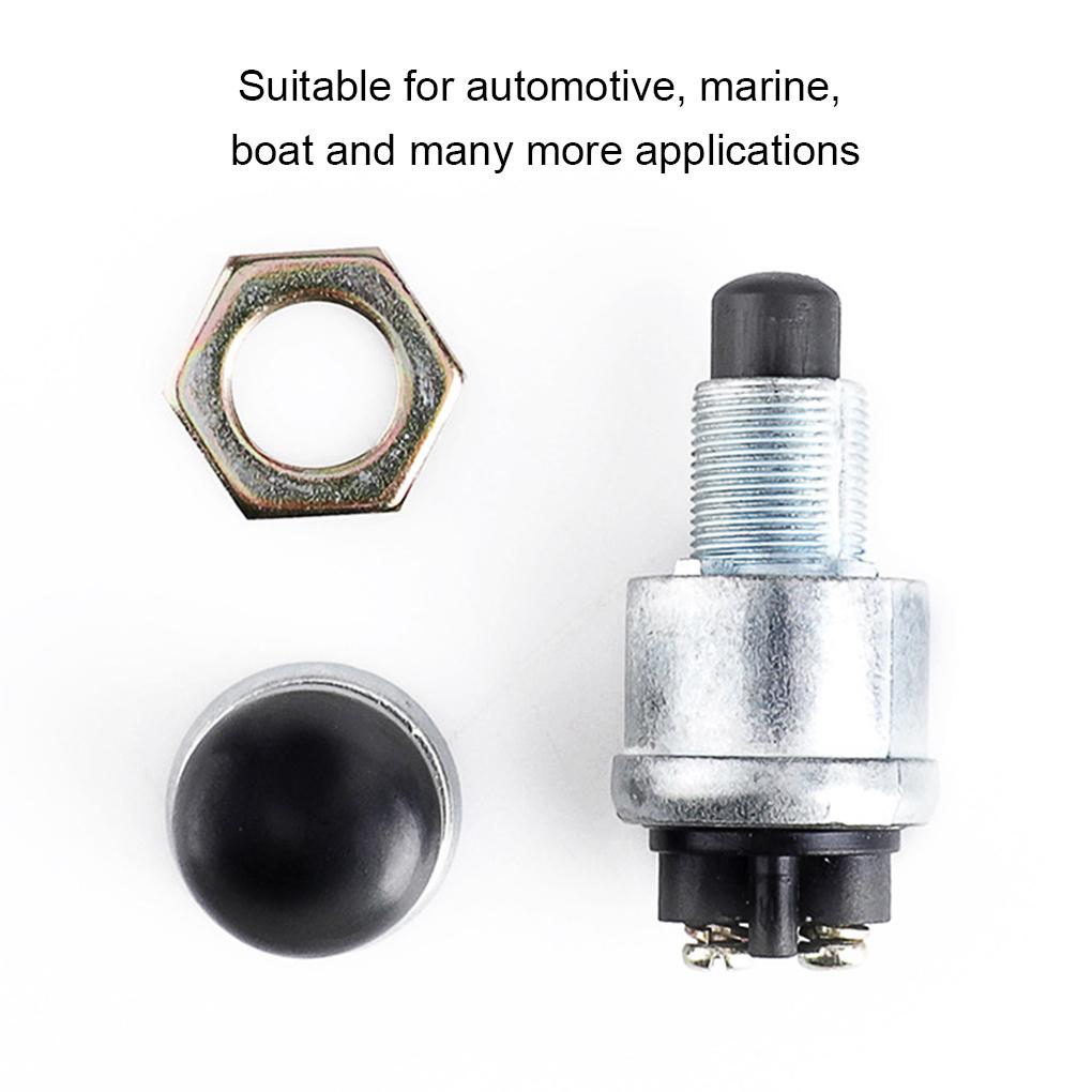 Universal 50A 12V DC Ignition Starter Switch Truck Engine Start Waterproof Push Boat Starter Horn Replacement Button Car Switch