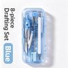 8pcs Protractor Triangle Ruler Set Students Compass Kit Geometry Compass Ruler Set  School Supplies