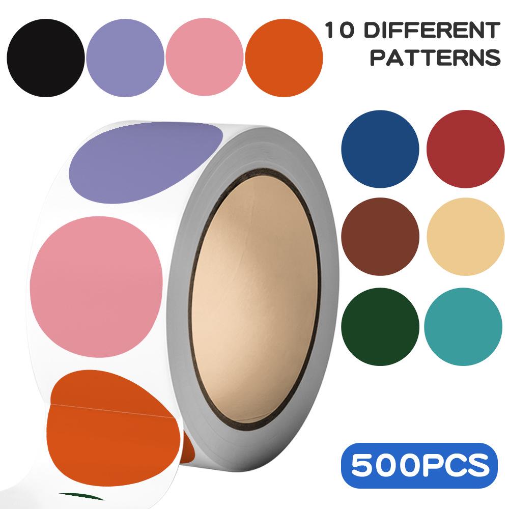 

Colored Dot Sticker Roll - 500 Stickers for Envelopes, DIY Journals, and Decorative Projects Decorative Tape, 147