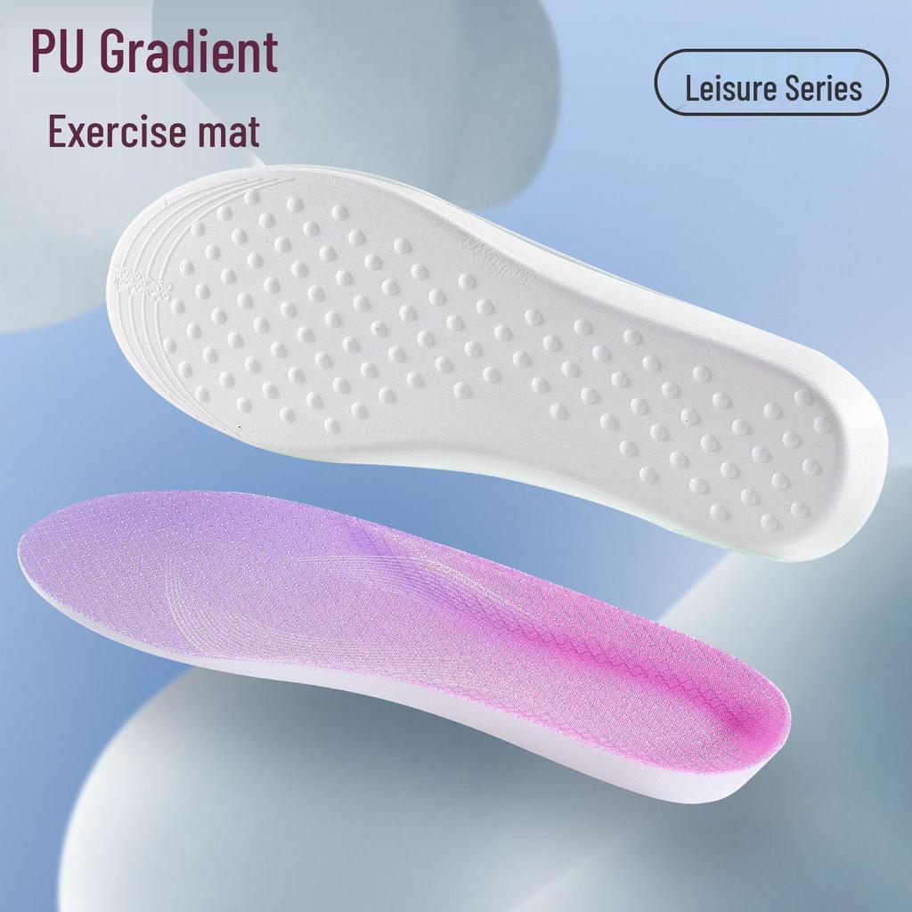 Unisex Breathable Non-Slip PU Insoles: Sweat-Absorbing, Deodorizing, Thickened, Shock-Absorbing, Soft "Stepping on Clouds" Feel, Cuttable Fit.