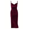 Sexy Slim Split Velvet Sling Party Dress Dress Female