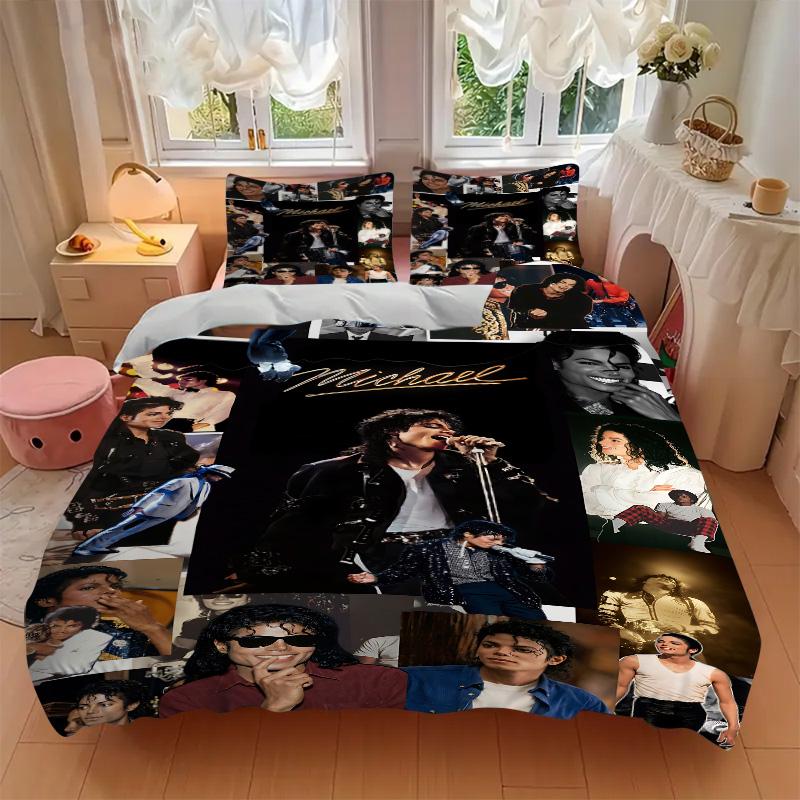Michael Jackson Collage Print 3Pcs Bedding Setduvet Cover With 2 Bedropillowcase Home Birthday Gift