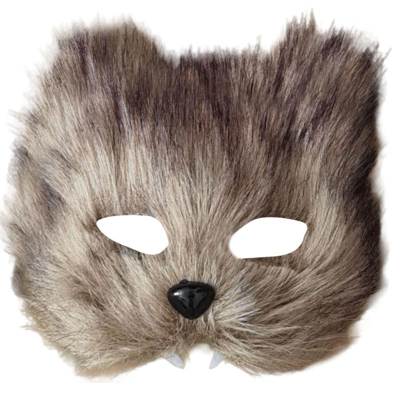 Plastic Long Hair Foxes Party Mask Lightweight Unisex Costume Accessory For Balls Stage Shows And Role Playing