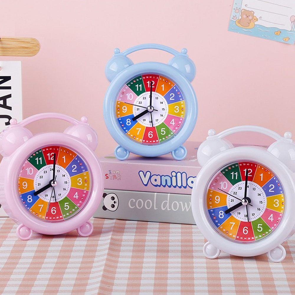 Early Education Children Desktop Clock Silent Table Alarm Clock  Bedroom Bedside