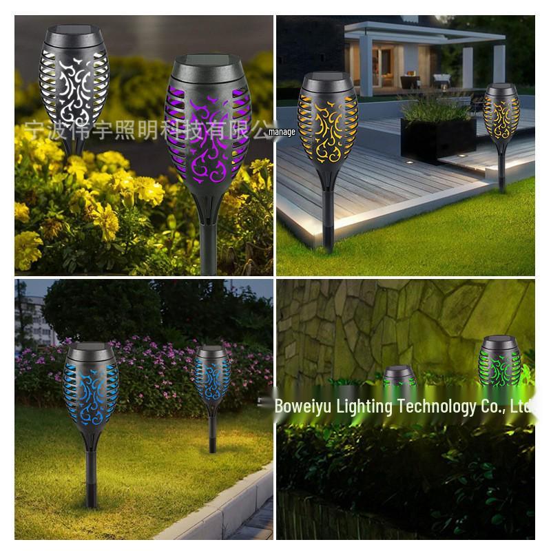 Solar Mini Torch: Waterproof Outdoor Flame Lamp Auto-Lights at Dusk for Patio Ambiance