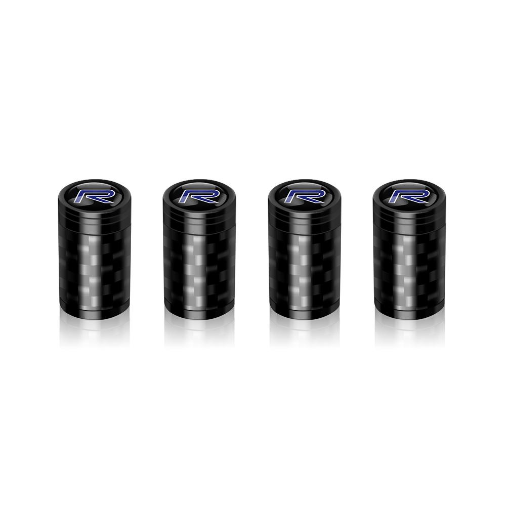 4Pcs Carbon Fiber Valve Caps Wheel Tire Tyre Stem Ardust Waterproof Cover For Volvo Rdesign T2 T3 T4 T5 T6 T7 T8 S90 XC90 S60 R ars123