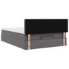 Ottoman Bed with Mattress Gray 140x190 Cm Faux Leather
