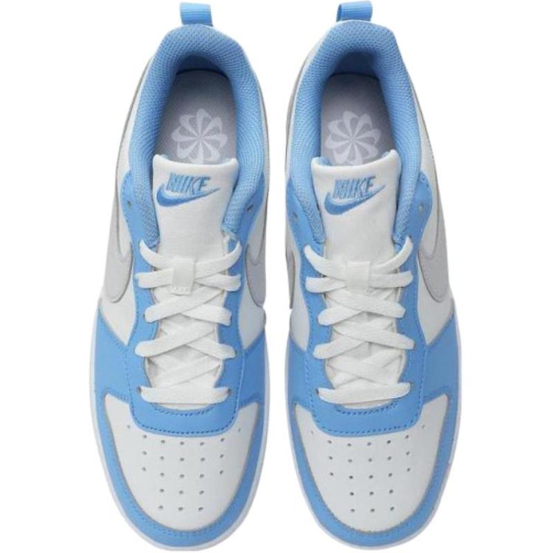 Nike Court Breathable Lightweight Cushioning Low Top Kids' Skateboarding Shoes Blue White Sneakers DV5456-128