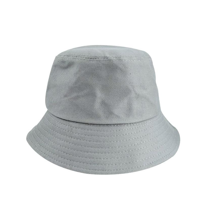 Unisex Cotton Bucket Hats Summer Foldable Sunscreen Panama Hat Solid Color Hip Hop Wide Brim Beach UV Protection Fisherman Hat