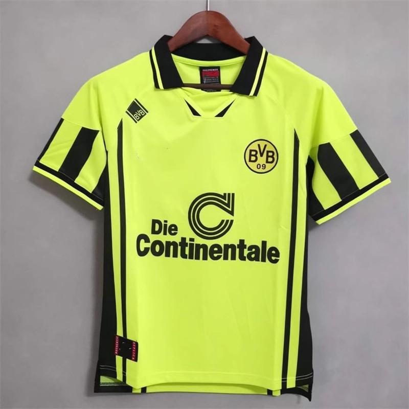 Retro Fußballtrikot Herren Damen Erwachsene Fußballhemd Vintage Dortmund BVB Klassische Trikots Riedle Muller Sammer Haaland