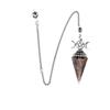 1690 Three-Phase Moon Seven Chakra Stone Resin Hexagonal Crystal Pendant Pendulum Cross-Border Jewelry