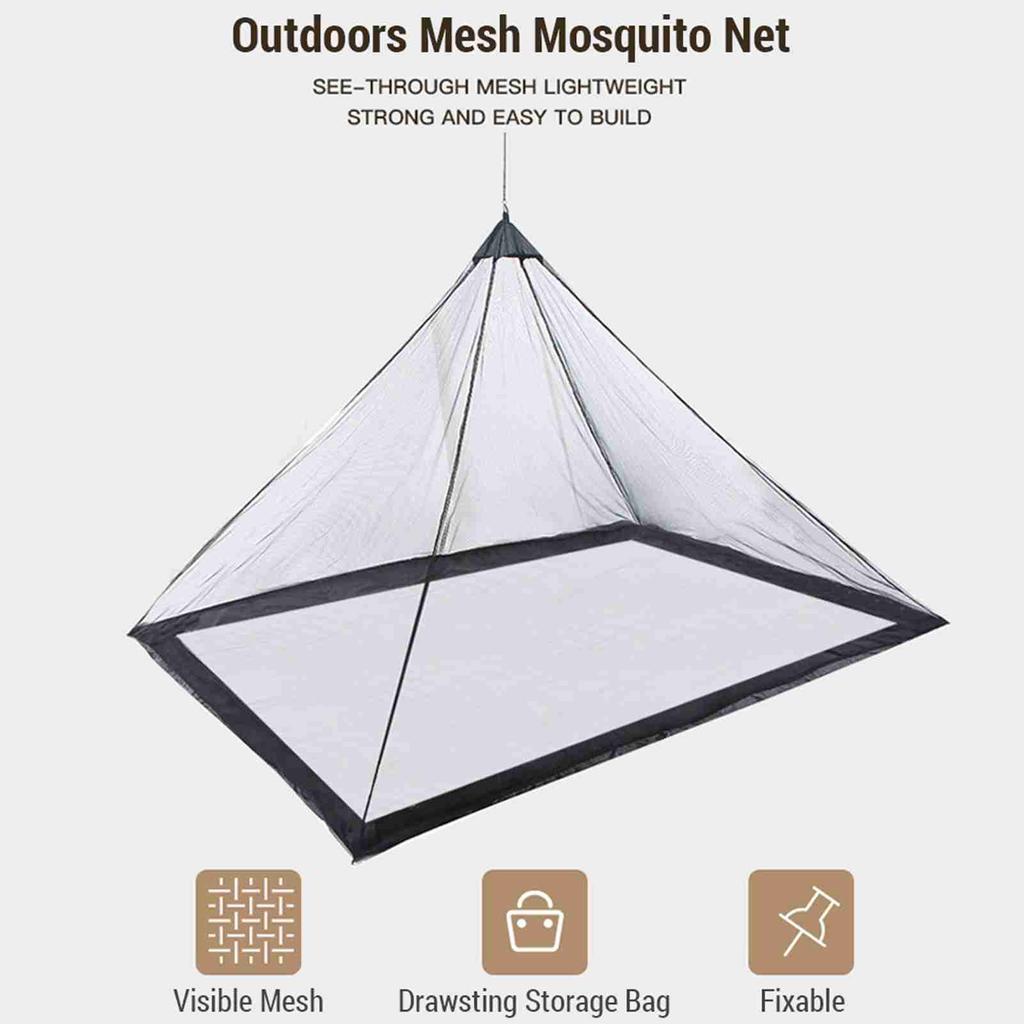Camping Mosquito Net Bed Compact and Lightweight Mesh Tent for Camping Hiking Triangular Outdoors Bug Net with Carry
