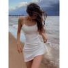 European and American Sexy Silm Pure Color Sling Dress Short Skirt Sexy Bodycon Mini Strap Dress