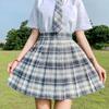 Gentle JK Plaid Pleated Skirt - High Waist Japanese School Uniform for Women