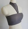 Dámská sportovní podprsenka na jógu s kulatým výstřihem a vycpávkami - Stylová, podpůrná a módní pro fitness