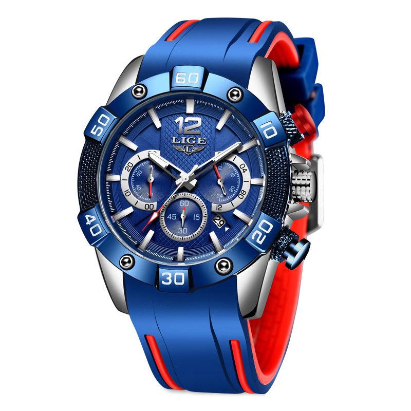 LIGE Multifunctional Waterproof Quartz Watch