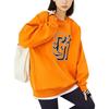 Anta Logo Digital Print Pattern Plus Velvet Pullover Sweatshirt Unisex Tops Orange 152248725-3