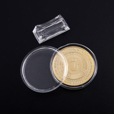 4 cm akrylová vitrína na mince Priehľadná krabička Ochranná krabička na pamätnú medailu