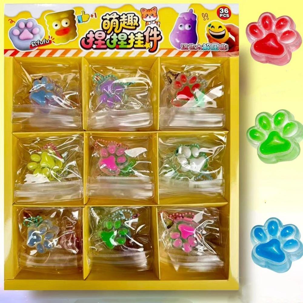 Soft Cute Mini Dumplings Squishy Food Shape Fidget Sensory Toy Squishy Crystal Bun  Children Gift 36pcs cat paw