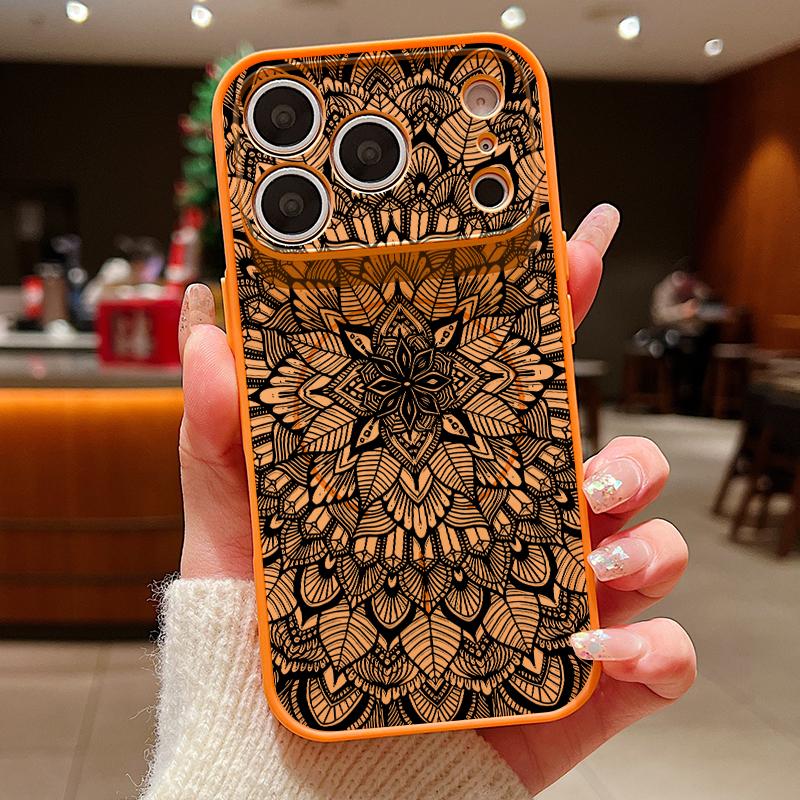 Retro Mandala Flower Case For iPhone 17 Pro Max Funda iPhone 16 15 14 13 Pro Max Magnetic For Magsafe Hybrid TPU+PC Matte Cover iPhone 13 Pro Max