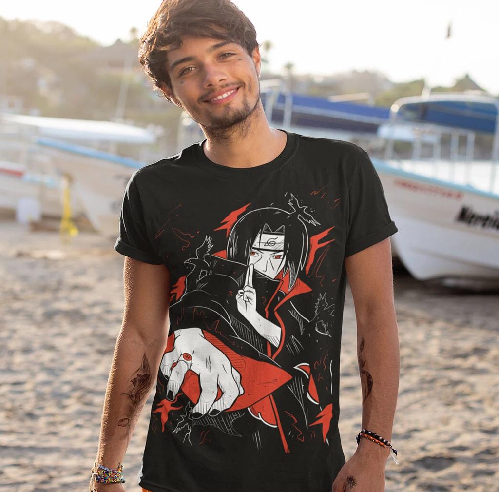 Itachi Uchiha T-shirt Naruto Rasengan Men's T-shirt 2025 Summer New Retro Fashion Men's and Women's Streetwear