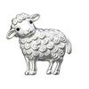 Inlaid Ram Brooch Alloy Lapel Pin Gifts Clothing Fixing Pins  Coat Scarf Decoration