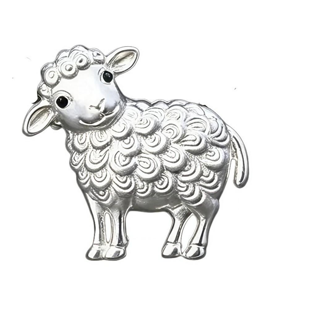 Inlaid Ram Brooch Alloy Lapel Pin Gifts Clothing Fixing Pins Coat Scarf Decoration