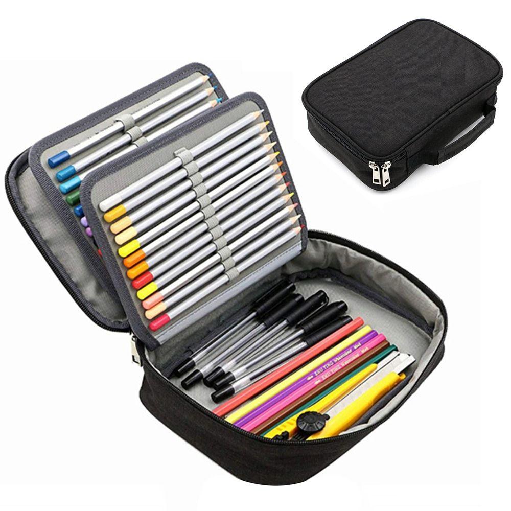 72 Hole Art Storage Pen Case Aesthetic Oxford Cloth Pencil Case Classified Storage Box  Student