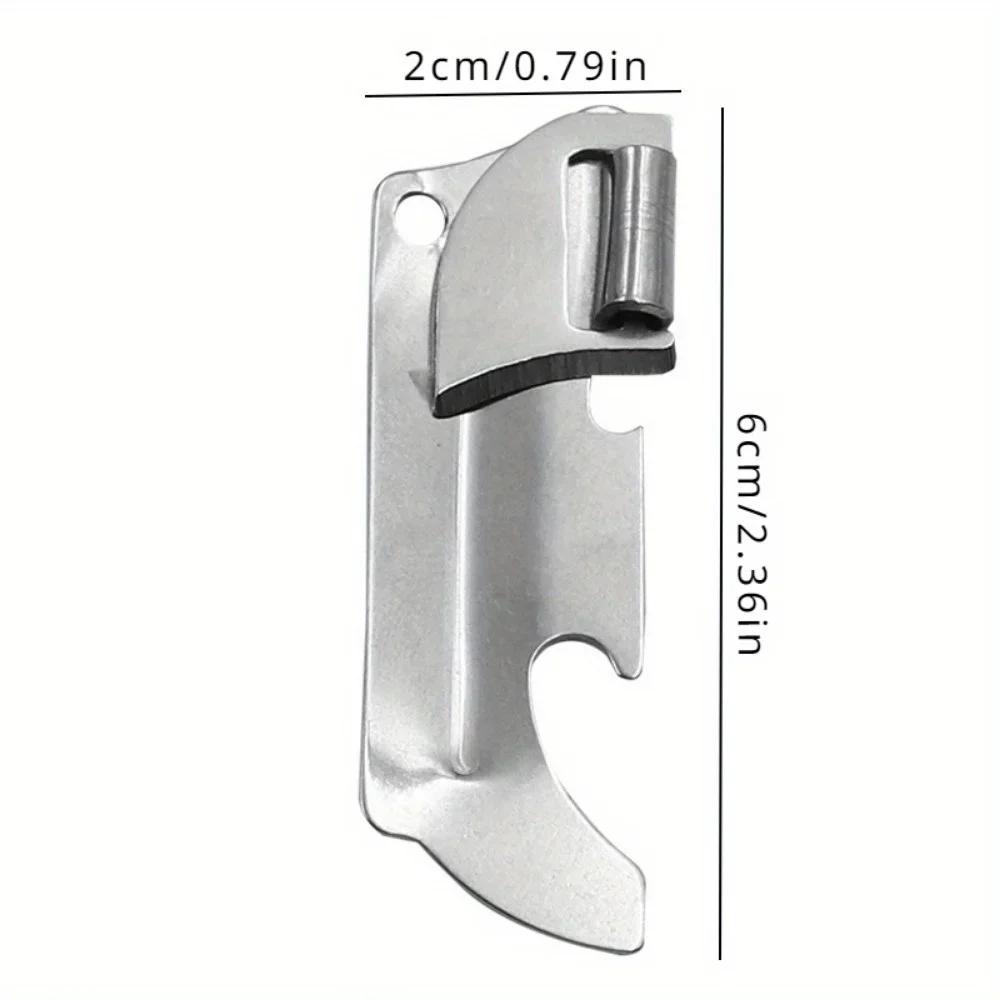 1PC Multifunctional Stainless Steel Folding Bottle Opener, household can opener, canning knife, lid opener, tin can opening