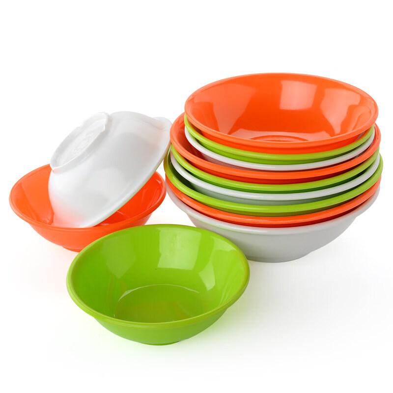 6.5-inch Chinese Style Melamine Noodle Bowls (10-Pack)