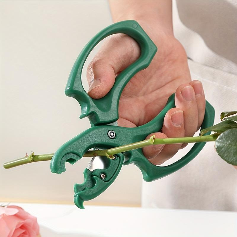 2-in-1 Floral Scissors | Stainless Steel Gardening Shears, Rose Thorn Remover, Flower Branch Pruning Shears for Florists & Flower Arranging - 1pc